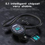 Wireless Earbuds, Bluetooth 5.1 Headphones with Mic, IP7 Waterproof Ear Hooks