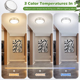 2 Pack 36W LED Ceiling Light Fixture (450W Equiv), 12" Modern Flush Mount Ceiling Lights, Dimmable Ceiling Lamps Super Bright 2000LM, 3000K/4000K/5000K Adjustable for Bedroom Kitchen Bathroom Hallway