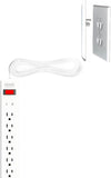 Ultra-Thin Outlet Concealer with Cord Concealer Kit, 3 Outlet, 3-Foot Cord, Universal Size, UL Certified (Ideal for Kitchens, Small Spots & behind Furniture)