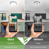2 Pack 36W LED Ceiling Light Fixture (450W Equiv), 12" Modern Flush Mount Ceiling Lights, Dimmable Ceiling Lamps Super Bright 2000LM, 3000K/4000K/5000K Adjustable for Bedroom Kitchen Bathroom Hallway