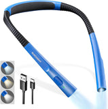 LED Neck Reading Light, Book Light for Reading in Bed, 3 Colors, 6 Brightness Levels, Bendable Arms, Rechargeable, Long Lasting, Perfect for Reading, Knitting, Camping, Repairing