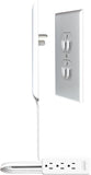 Ultra-Thin Outlet Concealer with Cord Concealer Kit, 3 Outlet, 3-Foot Cord, Universal Size, UL Certified (Ideal for Kitchens, Small Spots & behind Furniture)