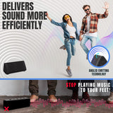 Bluetooth Portable Speaker, Compact Size, Surprisingly Loud Volume & Bass, 100 Foot Wireless Range, IPX5, Perfect Travel Speaker, Bluetooth Speakers by Cambridge Sound Works (Black)