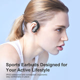 Wireless Earbuds Bluetooth Headphones 48H Play Back Earphones in Ear Waterproof with Microphone LED Display for Sports Running Workout Black