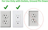 Ultra-Thin Outlet Concealer with Cord Concealer Kit, 3 Outlet, 3-Foot Cord, Universal Size, UL Certified (Ideal for Kitchens, Small Spots & behind Furniture)