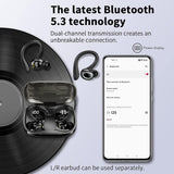 Wireless Earbuds, Bluetooth 5.1 Headphones with Mic, IP7 Waterproof Ear Hooks