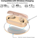5.3 Wireless Earbuds with Wireless Charging Case IPX8 Waterproof Stereo Headphones in Ear Built in Mic Headset Premium Sound with Deep Bass for Sport Khaki
