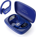 Wireless Earbuds Bluetooth Headphones 48H Play Back Earphones in Ear Waterproof with Microphone LED Display for Sports Running Workout Black