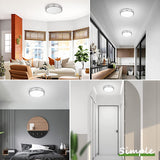 2 Pack 36W LED Ceiling Light Fixture (450W Equiv), 12" Modern Flush Mount Ceiling Lights, Dimmable Ceiling Lamps Super Bright 2000LM, 3000K/4000K/5000K Adjustable for Bedroom Kitchen Bathroom Hallway