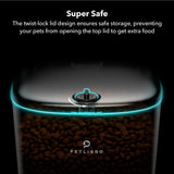 Automatic Dog Dry Food Dispenser for Large Breed with Lock Lid for Naughty Pet, Timed Cat Feeder Low Food LED Indication with Anti-Clog Design up to 50 Portion & 6 Meals Daily