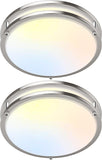 2 Pack 36W LED Ceiling Light Fixture (450W Equiv), 12" Modern Flush Mount Ceiling Lights, Dimmable Ceiling Lamps Super Bright 2000LM, 3000K/4000K/5000K Adjustable for Bedroom Kitchen Bathroom Hallway