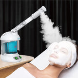 Face Steamer with Extendable 360° Rotating Arm - Portable Facial Steamer for Personal Care at Home or Salon (Blue)