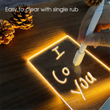 Acrylic Night Light Erasable Write Message Board Calendar Desktop Ornaments