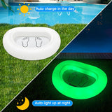 Solar Powered Pool Foot Wash Tray for above Ground | Foot Tub for Pool Entry Ladder, Foot Soaking Basin for Swimming Pool Clean Feet