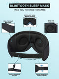 3D Sleep Mask Bluetooth Wireless Music Eye Mask, Sleeping Headphones for Side Sleepers Sleep Mask with Bluetooth Headphones Ultra-Thin Stereo Speakers Perfect for Sleeping