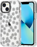Case for Iphone 13 Pro, [Buffertech 6.6Ft Military-Grade Drop Protection] [Anti Peel off Tech] Clear TPU Bumper Phone Case Cover Design - Colorful Paw