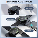 3 in 1 Samsung Charging Station Galaxy Watch Charger Compatible for Samsung S24 Ultra plus S23 S22 S21 S20 Z Flip 5/4/3 Fold 5, Galaxy Watch 6 Classic/5 Pro/4/3 Galaxy Buds