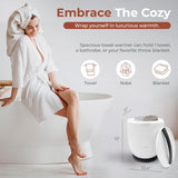 Towel Warmer Bucket - with Customized Fragrance for Spa and Bathroom, Luxury Towel Heater, Auto Shut Off, Fits 1 Large Towel, Blanket, Bathrobe, Pjs (Black)