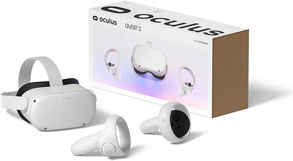 Quest 2 Virtual Reality Headset 128GB Holiday Bundle - Comprehensive All-In-One VR Headset Accessory Set, White