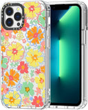 Case for Iphone 13 Pro, [Buffertech 6.6Ft Military-Grade Drop Protection] [Anti Peel off Tech] Clear TPU Bumper Phone Case Cover Design - Colorful Paw