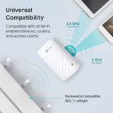 Wifi Extender with Ethernet Port, Dual Band 5Ghz/2.4Ghz , up to 44% More Bandwidth than Single Band, Covers up to 1200 Sq.Ft and 30 Devices, Signal Booster Amplifier Supports Onemesh(Re220)