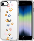 Case for Iphone 13 Pro, [Buffertech 6.6Ft Military-Grade Drop Protection] [Anti Peel off Tech] Clear TPU Bumper Phone Case Cover Design - Colorful Paw