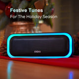 Bluetooth Speaker with 20W Stereo Sound, Active Extra Bass, IPX6 Waterproof, TWS Pairing, Multi-Colors Lights, 20H Playtime, Portable for Beach, Outdoor-Blue