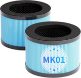 MK06 MK01 True HEPA Replacement Filter for AROEVE MK01 MK06 and Kloudi DH-JH01, Standard Version, Pack of 3