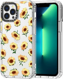 Case for Iphone 13 Pro, [Buffertech 6.6Ft Military-Grade Drop Protection] [Anti Peel off Tech] Clear TPU Bumper Phone Case Cover Design - Colorful Paw