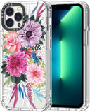 Case for Iphone 13 Pro, [Buffertech 6.6Ft Military-Grade Drop Protection] [Anti Peel off Tech] Clear TPU Bumper Phone Case Cover Design - Colorful Paw