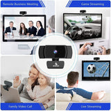 Webcam with Microphone for Desktop, Autofocus, Webcam for Laptop, Computer Camera, 1080P HD USB Web Camera, Compatible with Zoom/Skype/Teams/Webex