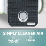 Air Purifier with HEPA Filter, UV-C, Removes Smoke, Odors, Mold, 338 Sq. Ft., AC4100