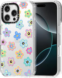 Case for Iphone 13 Pro, [Buffertech 6.6Ft Military-Grade Drop Protection] [Anti Peel off Tech] Clear TPU Bumper Phone Case Cover Design - Colorful Paw