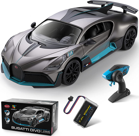 Bugatti Divo 1/12 Scale RC Car, 2.4GHz Licensed Model, 12Km/H Speed, 7.4V 900mAh Battery, Ideal Gift for Ages 6-12