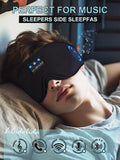 3D Sleep Mask Bluetooth Wireless Music Eye Mask, Sleeping Headphones for Side Sleepers Sleep Mask with Bluetooth Headphones Ultra-Thin Stereo Speakers Perfect for Sleeping