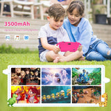 Tablet for Kids, 3GB RAM 32GB ROM, Toddler Tablet with Bluetooth, Wifi, Parental Control, Dual Camera, GMS, Shockproof Case, Kids App Pre-Installed