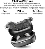  Wireless Earbuds Bluetooth 5.3 in Ear Light-Weight Headphones Built-In Microphone, IPX5 Waterproof, Immersive Premium Sound Long Distance Connection Headset with Charging Case, Black