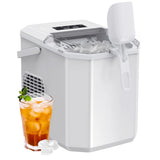 Portable Ice Machine with Carry Handle, Self-Cleaning Ice Makers with Basket and Scoop, 9 Cubes in 6 Mins, 26 Lbs per Day, Ideal for Home, Kitchen, Camping, RV