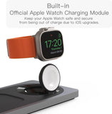 3 in 1 Charging Station for Apple Devices, Faster Mag-Safe Charger Stand, Magnetic Wireless Charger Station for Iphone 15/14/13/12 Series, Apple Watch Series, Airpods Pro(Black)