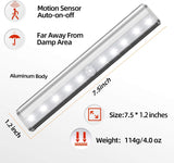 6 Pack 10 LED Closet Battery Operated Lights, Stick-On Anywhere Magnetic Night Light Bar, Led Safe Light Indoor for Closet Stairs Wardrobe under Cabinet