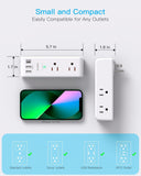 6-Outlet AC Power Strip with 3 USB Ports (including 1 USB-C), 1800J Wall Charger, and 3-Sided Design for Home, Office, and Travel