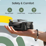 HS440 Foldable 1080P Wifi Camera for Adult Beginners and Kids; Voice Gesture Control RC Quadcopter with Modular Battery for Long Flight Time, Auto Hover, Carrying Case