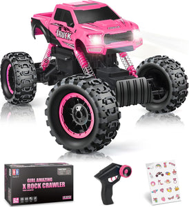 RC Monster Truck for Girls - Dual Motor Off-Road RC Vehicle, Ideal Gift for Daughters and Kids, Purple