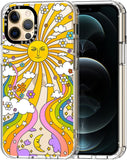 Case for Iphone 13 Pro, [Buffertech 6.6Ft Military-Grade Drop Protection] [Anti Peel off Tech] Clear TPU Bumper Phone Case Cover Design - Colorful Paw