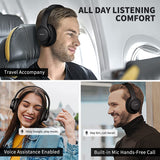 Over Ear, 65 Hours Playtime Wireless Headphones with Microphone,Foldable Lightweight Headset with Deep Bass,Hifi Stereo Sound for Travel Work Cellphone