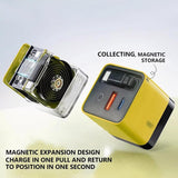 3 in 1 Charger, Scalable 80W Max Fast Charger Module with Type-C Cable and 2 USB Ports, Retractable Phone Charger, for Iphone, Phone and Laptops (Yellow 2Pcs)
