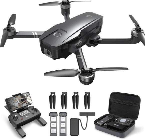 HS720 4K UHD GPS Drone for Adults - Foldable Quadcopter with 52 Minutes of Flight Time, Brushless Motor, Auto Return Home, Follow Me Functionality, and Enhanced Control Range