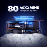 Professional Drone Featuring 8K Camera, 3-Axis Gimbal, 4K/30FPS Video, 1/2 CMOS Sensor, 80 Minutes Flight Time with Dual Batteries, 6KM Video Transmission Quadcopter