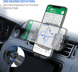  Air Vent Cell Phone Car Mount, Hands Free Universal Automobile Cradle Fit for Iphone Android and All Smartphones, Classic Black