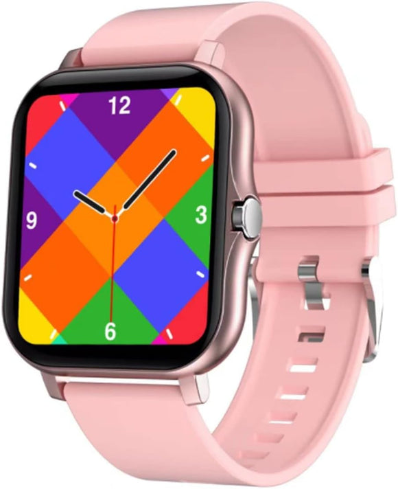 Tracker Watch for Android/Ios - IP68, Heart Rate/Blood Oxygen/Sleep Monitoring, 8 Sports Modes, Breath Training, Weather Updates - 1.69-Inch Display for Men and Women (Rose Gold)